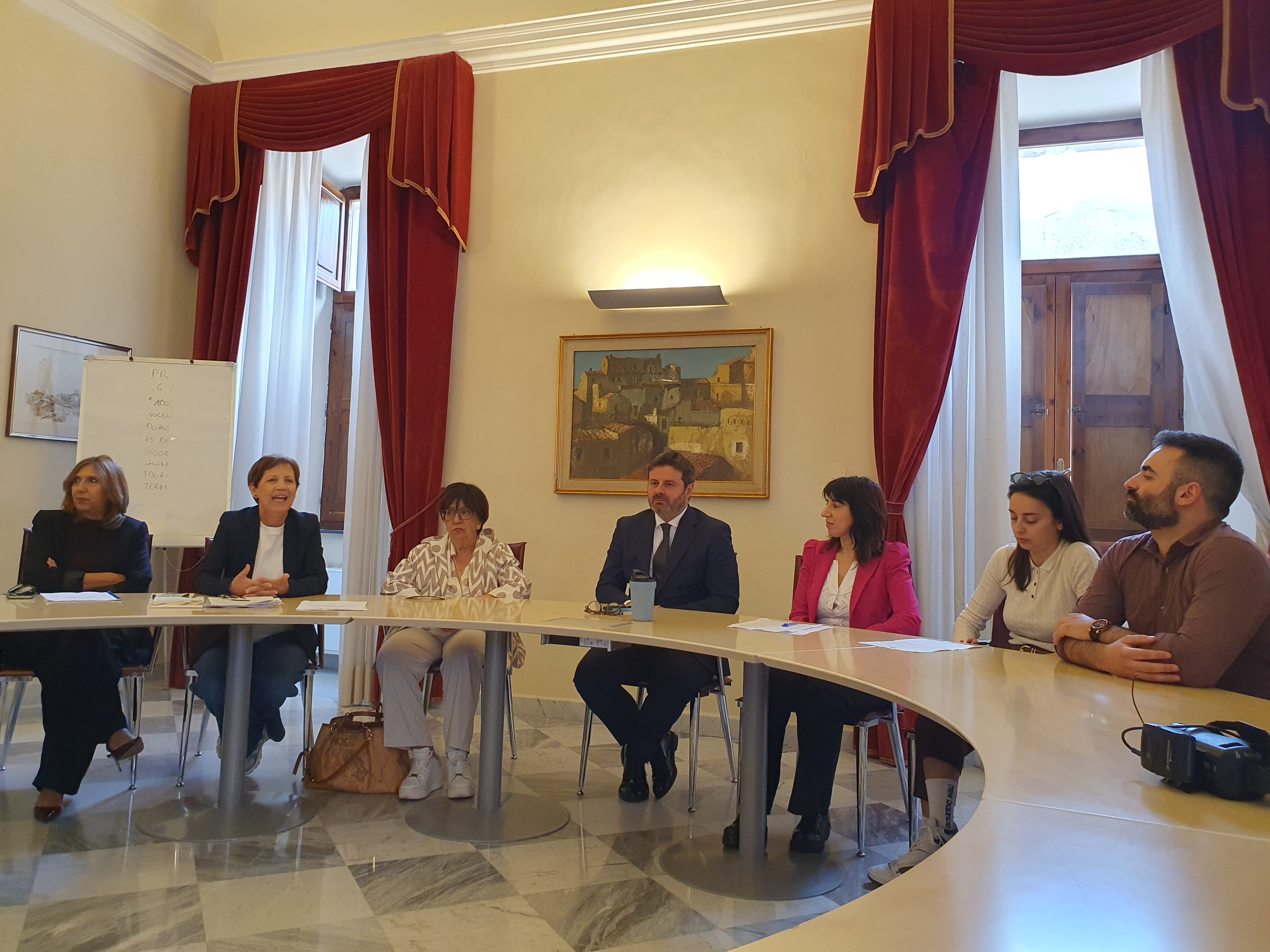 Un momento della conferenza stampa