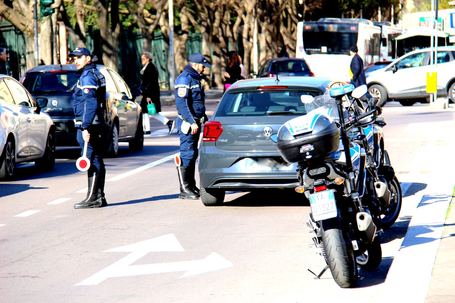 Posto di blocco della Polizia locale